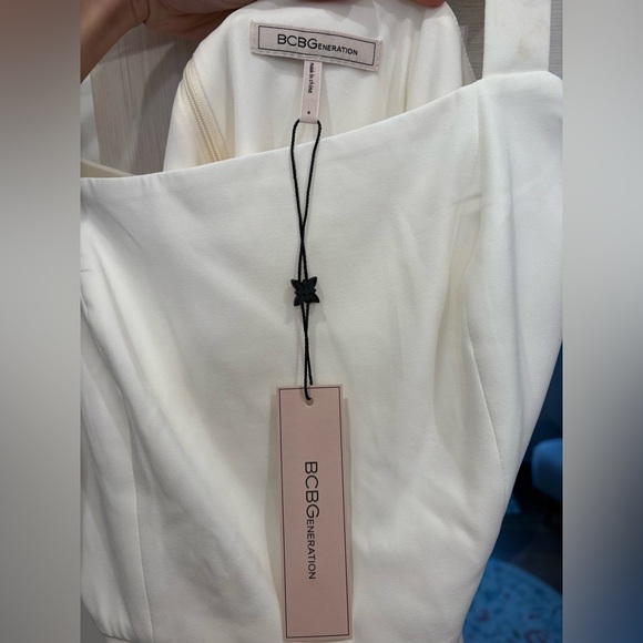 BCBGeneration Cream Ruffle Dress - Picture 4 of 4